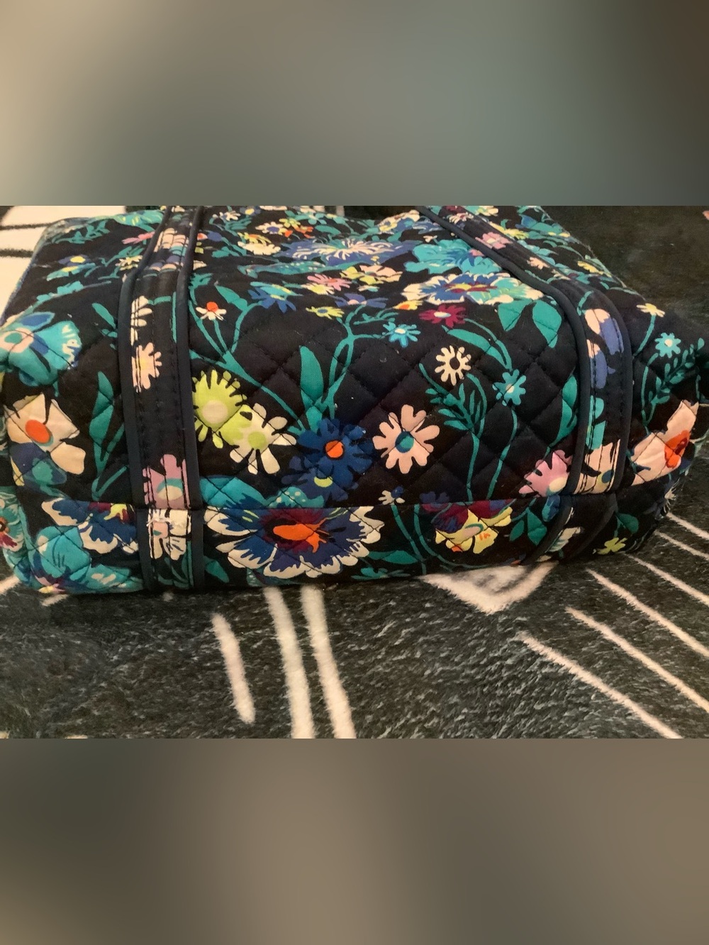 Vera Bradley Navy Floral Tote - Picture 5 of 5